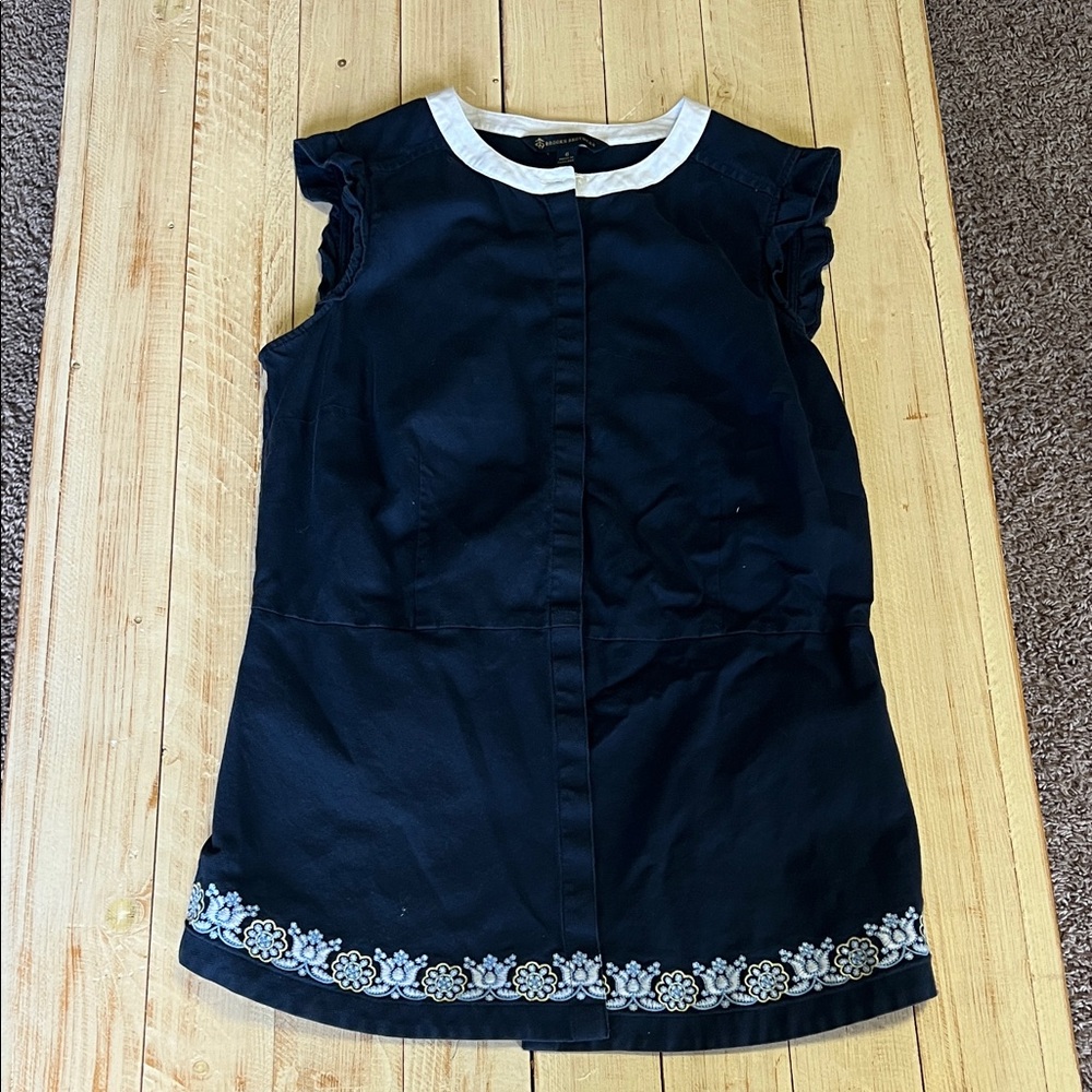 Brooks Brothers Navy Sleeveless Button Down Shirt
